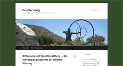 Desktop Screenshot of bendler-blog.de